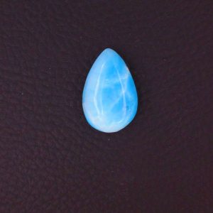 Cabochon Larimar AA – Goutte des Caraïbes (pièce unique)