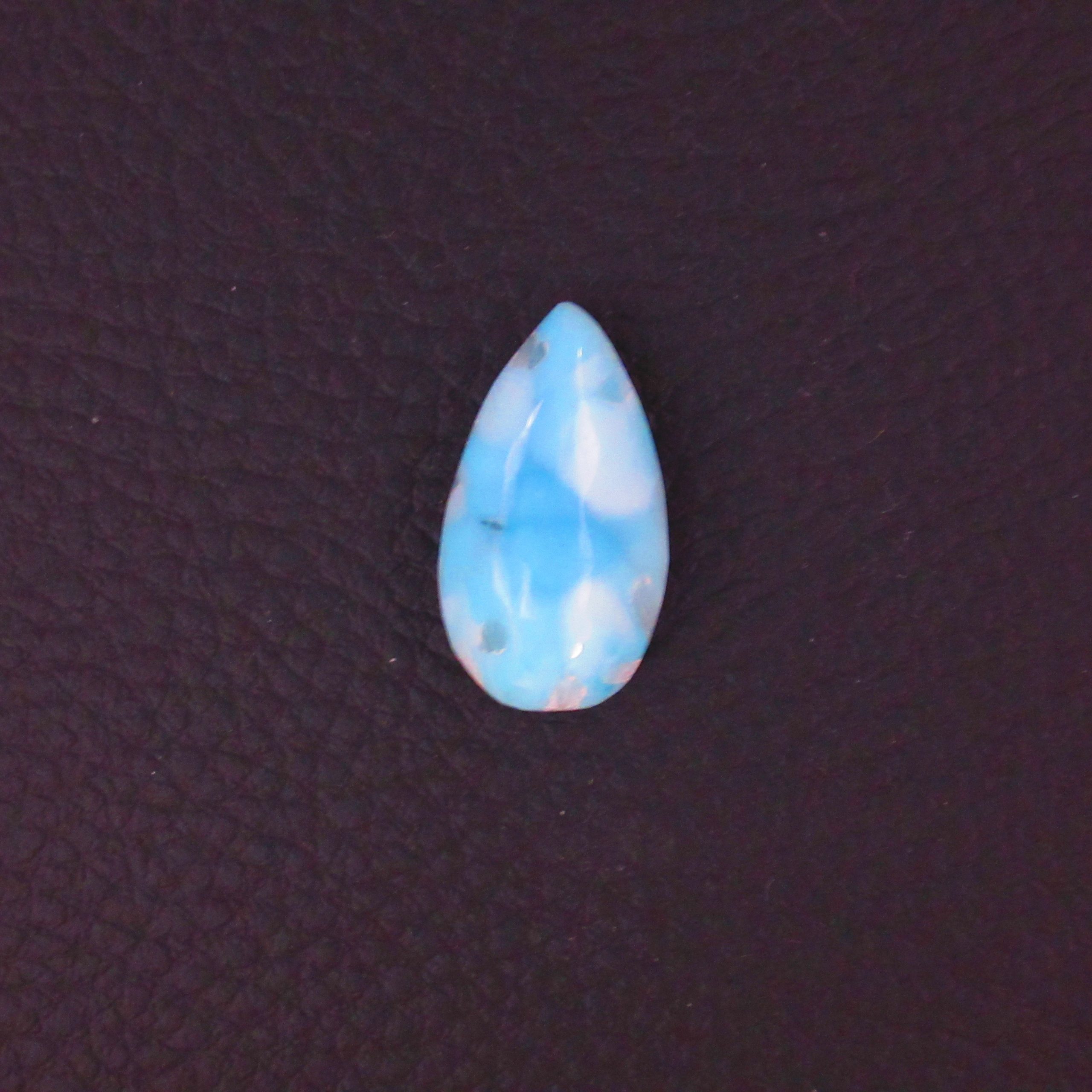 Cabochon Larimar AA – Goutte des Caraïbes (pièce unique)
