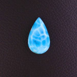Cabochon Larimar AAA – Goutte des Caraïbes (pièce unique)