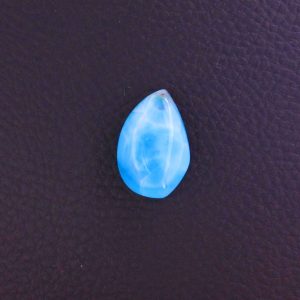 Cabochon Larimar AAA – Goutte des Caraïbes (pièce unique)