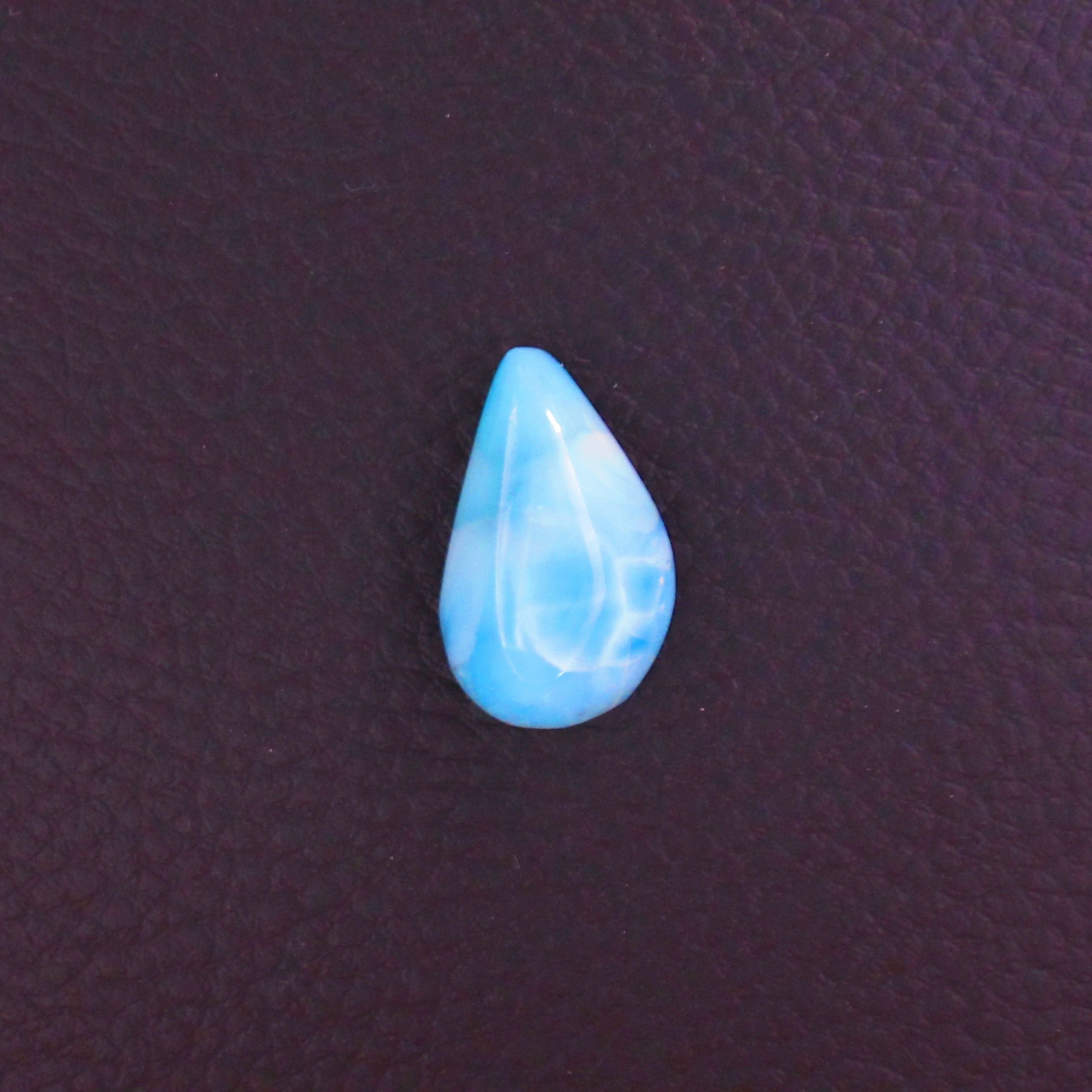 Cabochon Larimar AA – Goutte des Caraïbes (pièce unique)