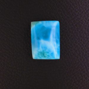 Cabochon Larimar AAA – Rectangle des Caraïbes (pièce unique)