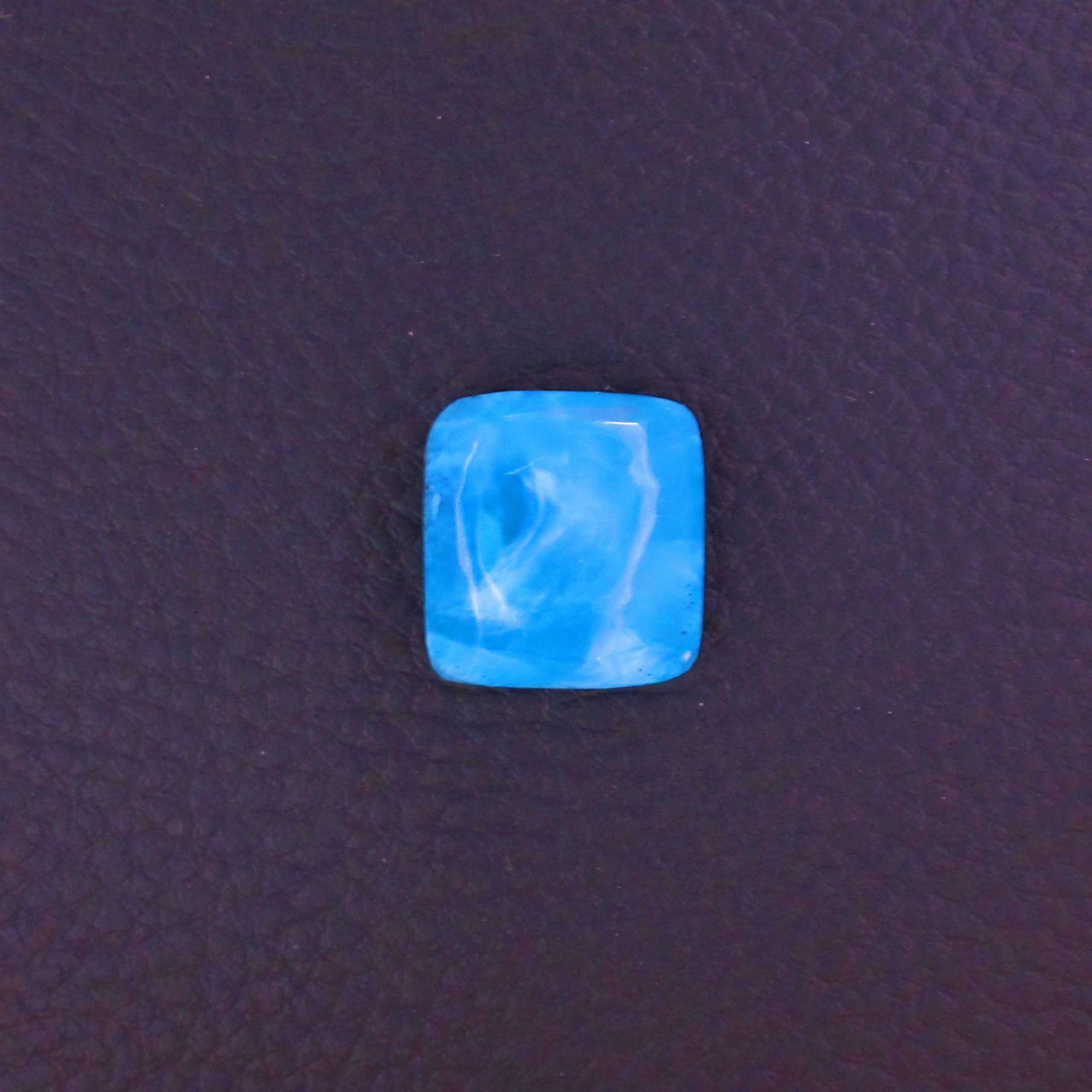 Cabochon Larimar AAA – Rectangle des Caraïbes (pièce unique)