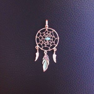 Pendentif Attrape-Rêves en Larimar – Argent 925