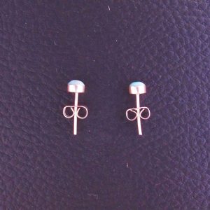 Boucles d’oreilles Puces – Larimar AA et Argent 925