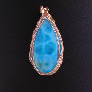 Pendentif Goutte – Larimar AA et Argent 925