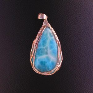 Pendentif Goutte – Larimar AA et Argent 925