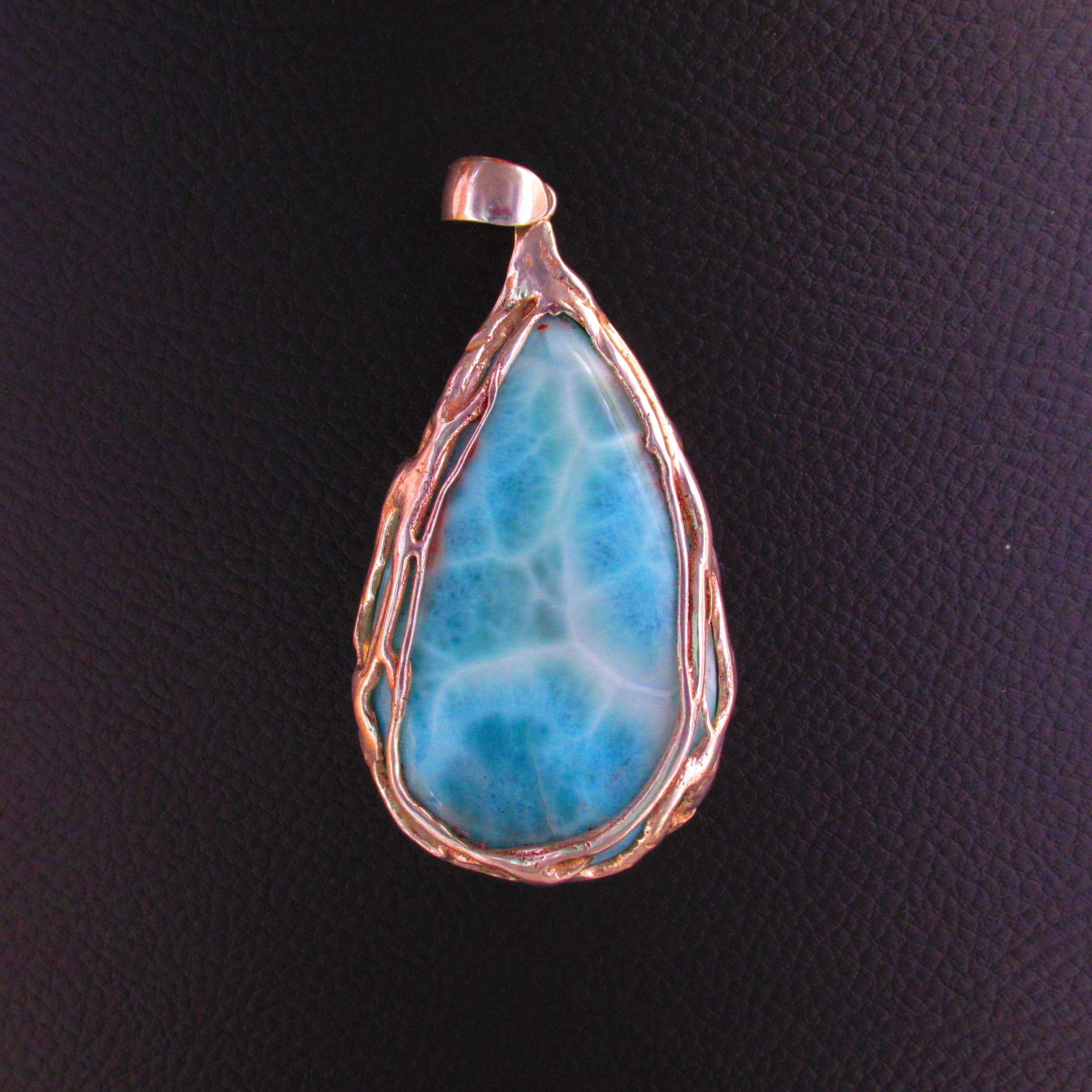 Pendentif Goutte – Larimar AA et Argent 925