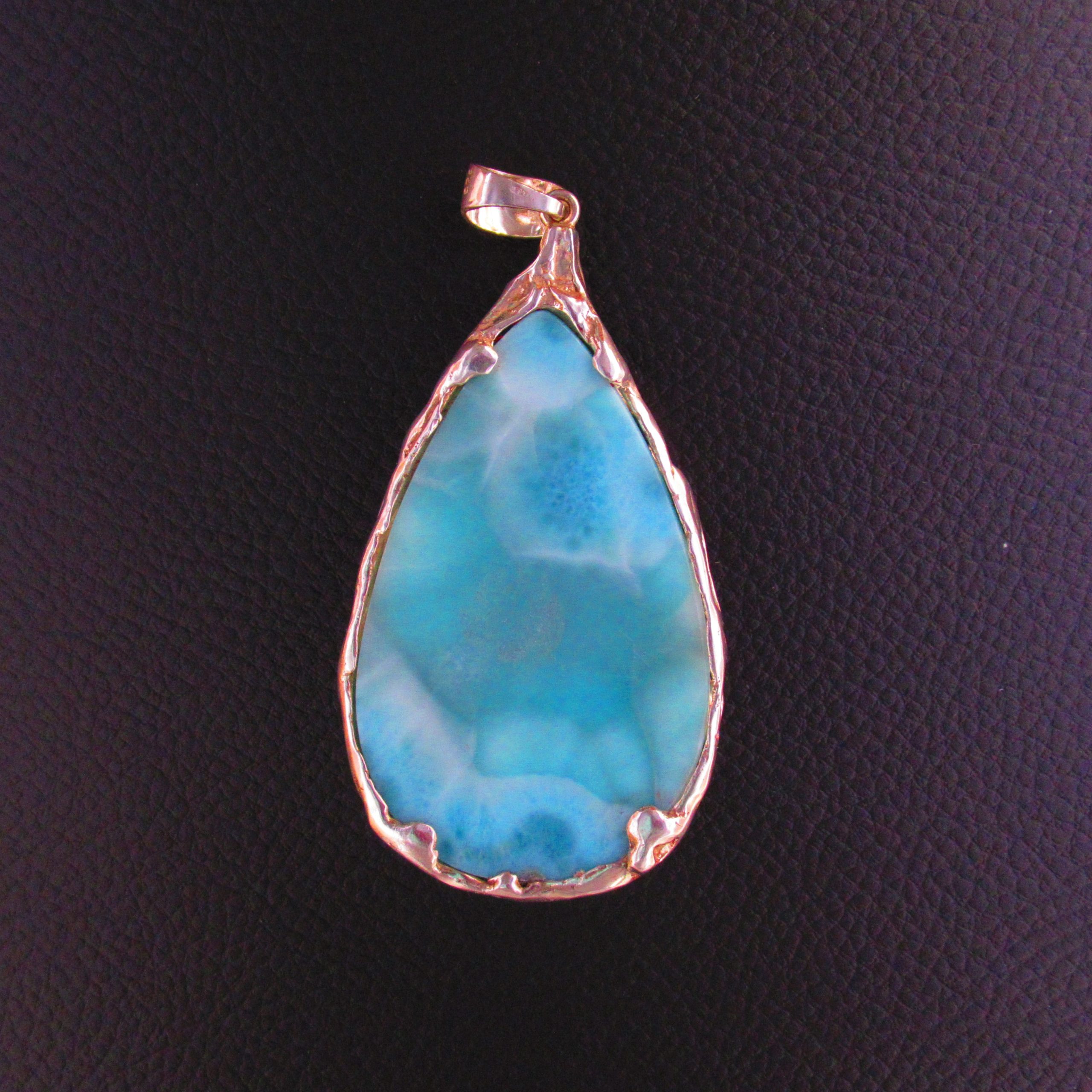 Pendentif Goutte – Larimar AA et Argent 925 – Image 2