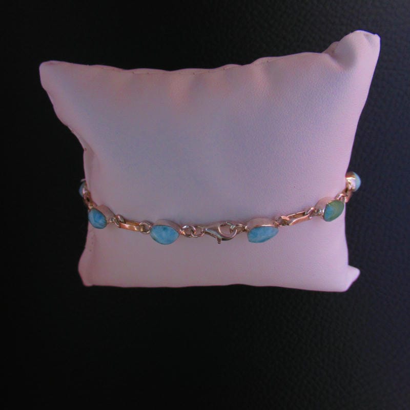 Bracelet Ovale - Larimar AA et Argent 925 – Image 2
