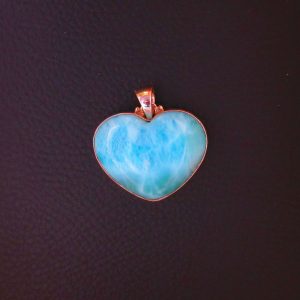 Pendentif Cœur – Larimar AA et Argent 925