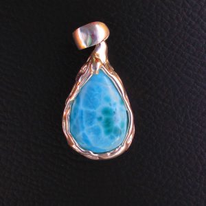 Pendentif Goutte – Larimar AAA et Argent 925