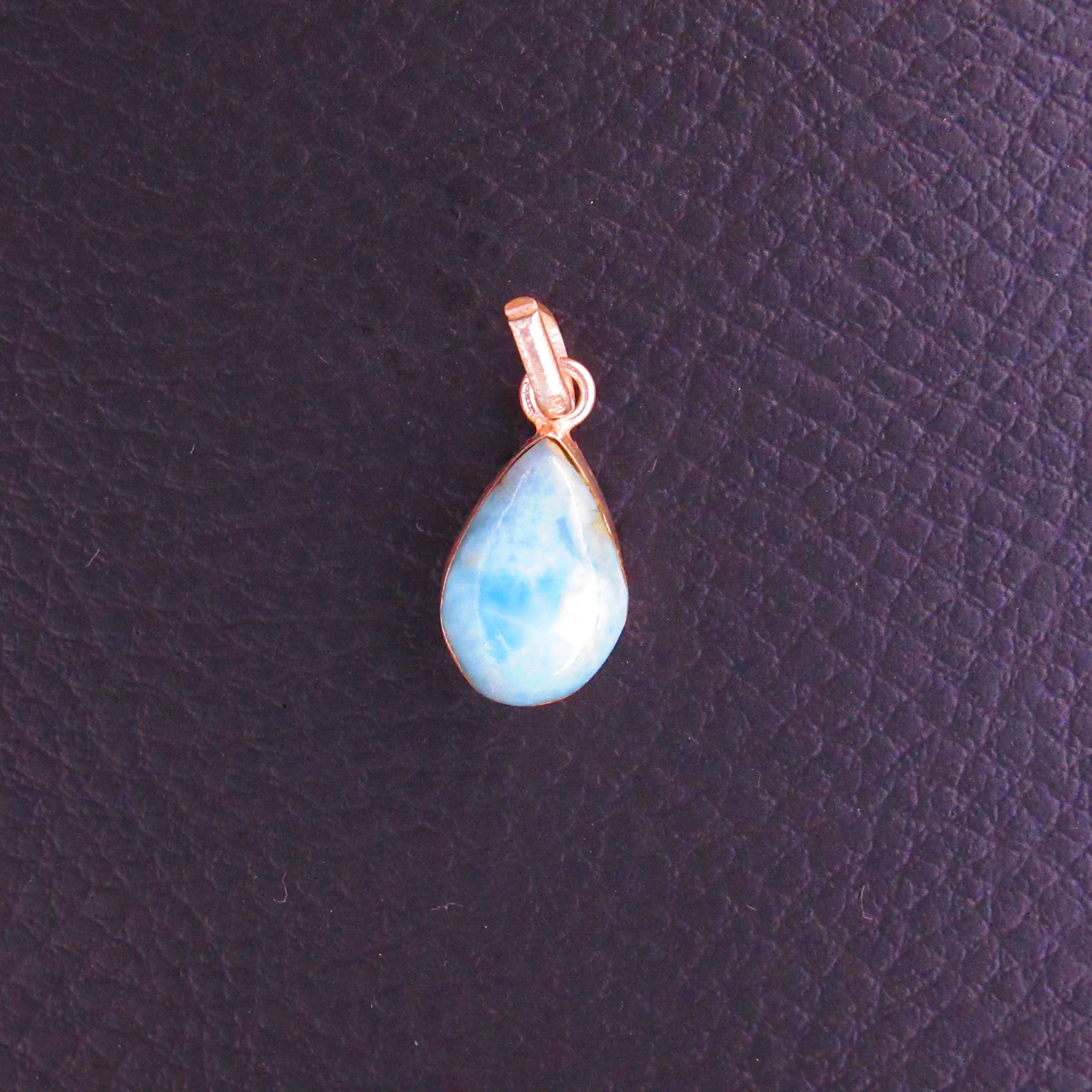 Pendentif Goutte – Larimar AA et Argent 925