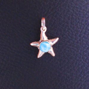 Pendentif Étoile de mer – Larimar AA et Argent 925