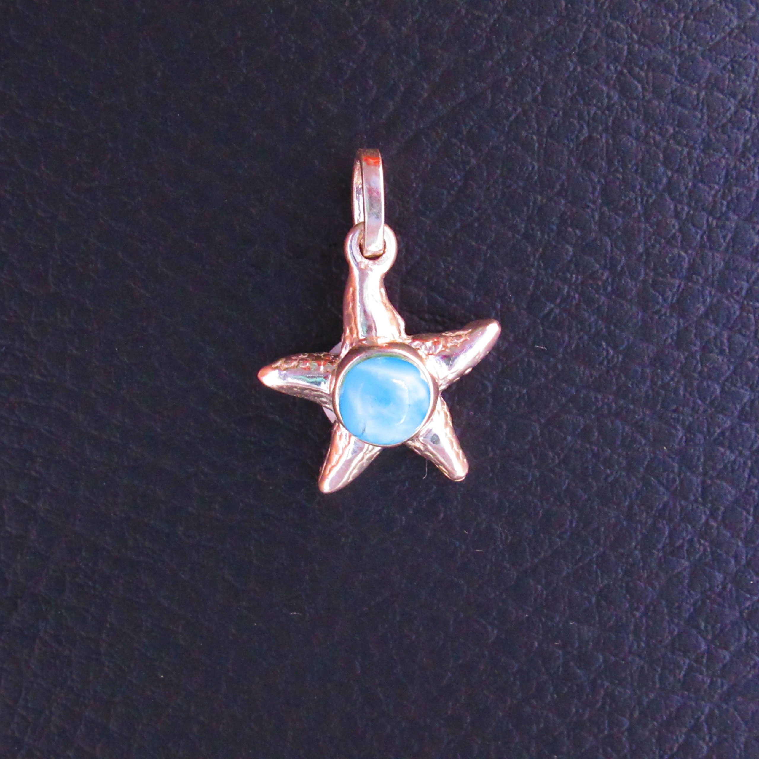 Pendentif Étoile de mer – Larimar AA et Argent 925