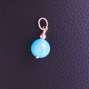 Pendentif Boule – Larimar AA et Argent 925
