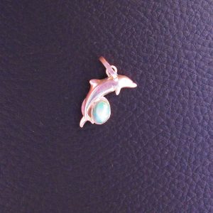 Pendentif Dauphin – Larimar AAA et Argent 925