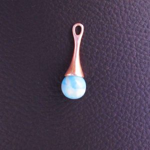 Pendentif Goutte en Larimar AA et argent 925