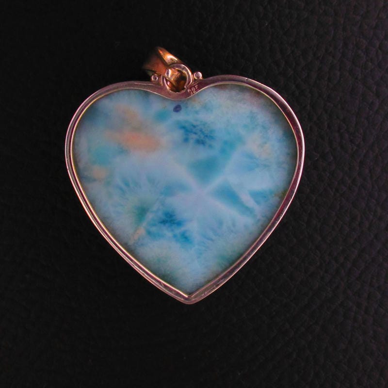 Pendentif Cœur – Larimar AA et Argent 925 – Image 2