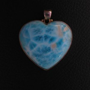 Pendentif Cœur – Larimar AA et Argent 925